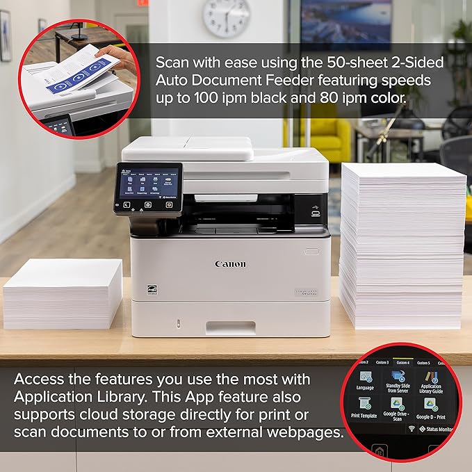Canon i-SENSYS MF465dw Wireless Mono Laser Multifunction Printer Canon i-SENSYS MF465dw Wireless Mono Laser Multifunction Printer